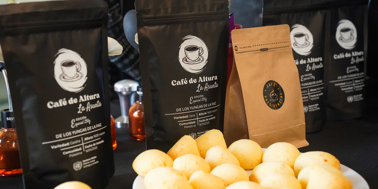 Algunas muestras del café boliviano de exportación.