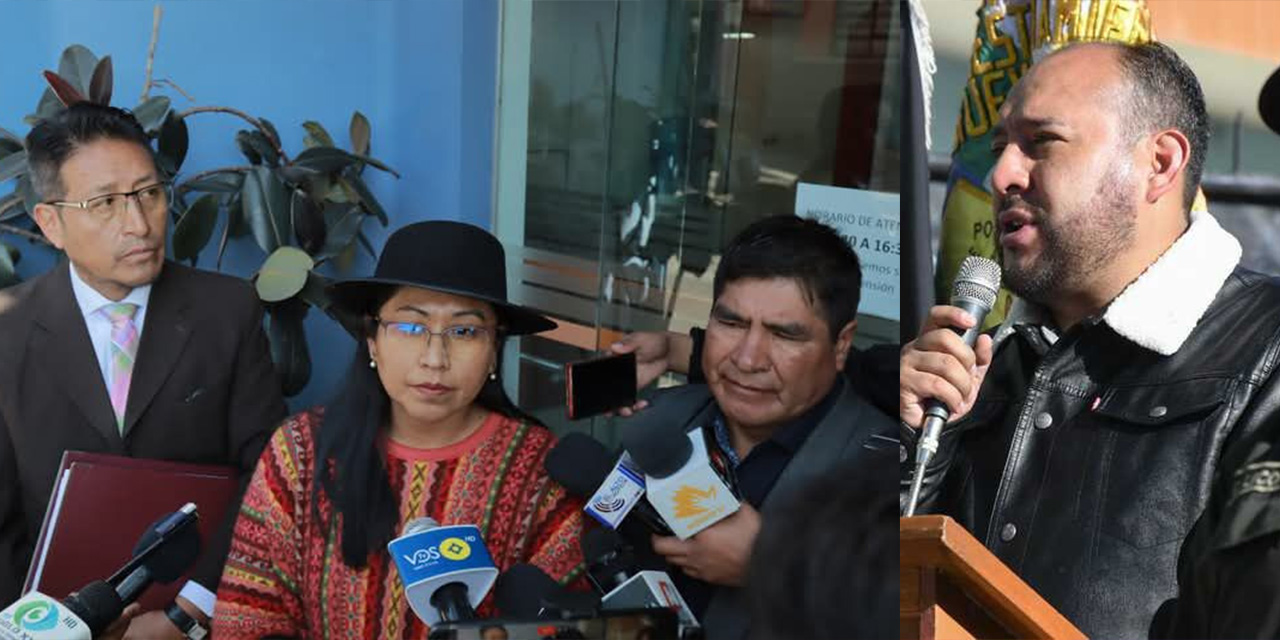 El ministro de Gobierno, Roberto Ríos, informó sobre la detención del funcionario subalterno de la diputada evista Gladis Quispe. 