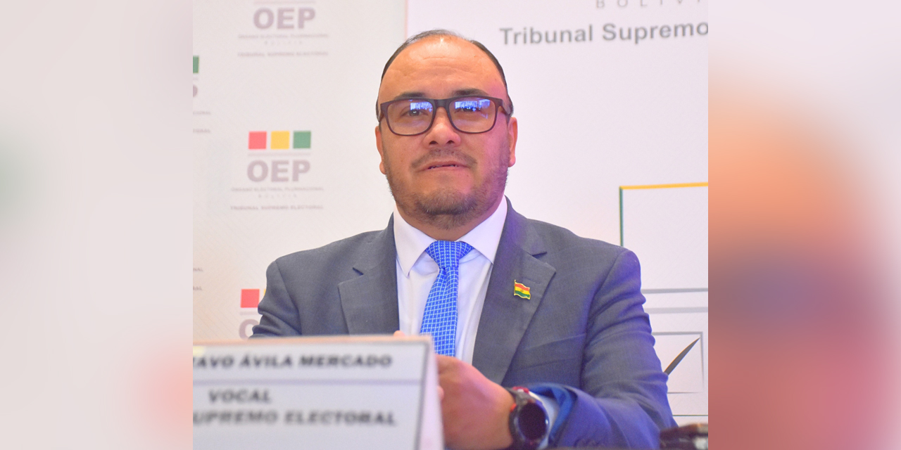 El vocal del Tribunal Supremo Electoral (TSE), Gustavo Ávila. Foto: Archivo TSE