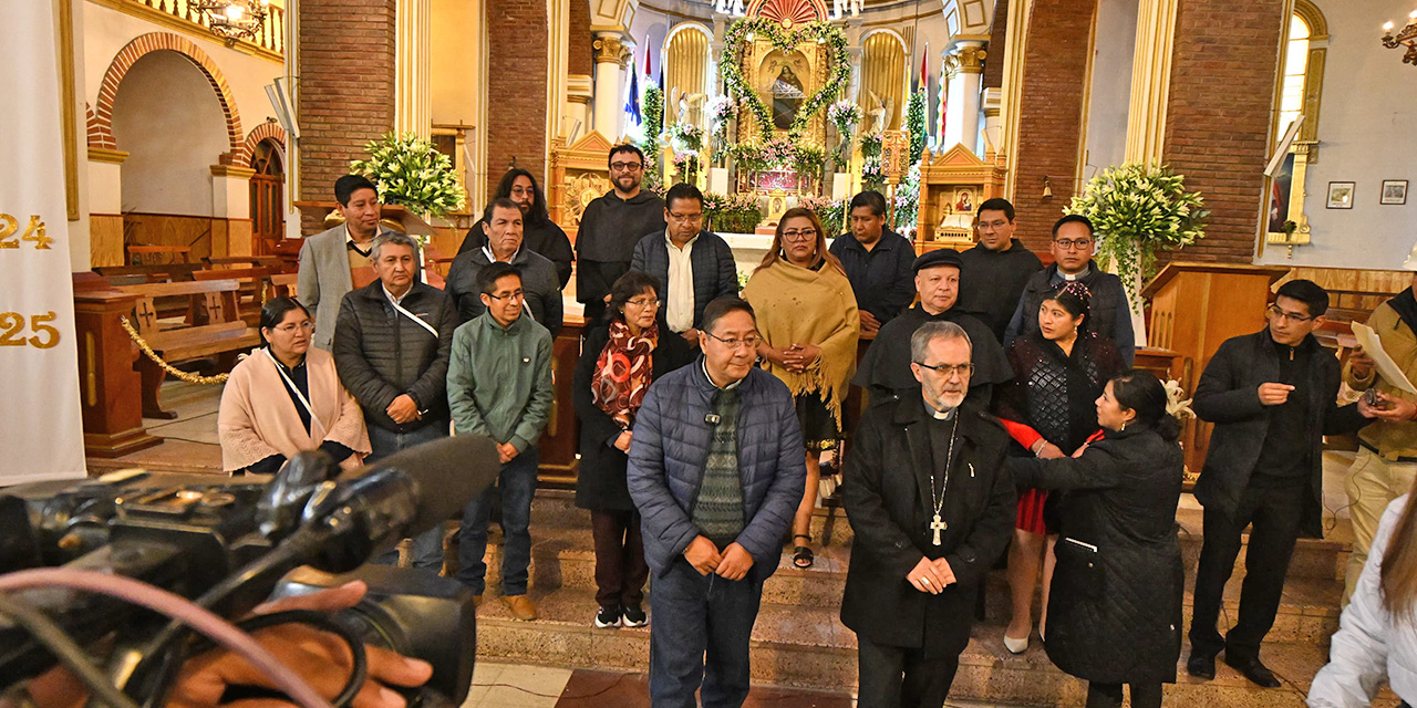 Lucho destina Bs 6,5 millones para la restauración del Santuario de la Virgen del Socavón