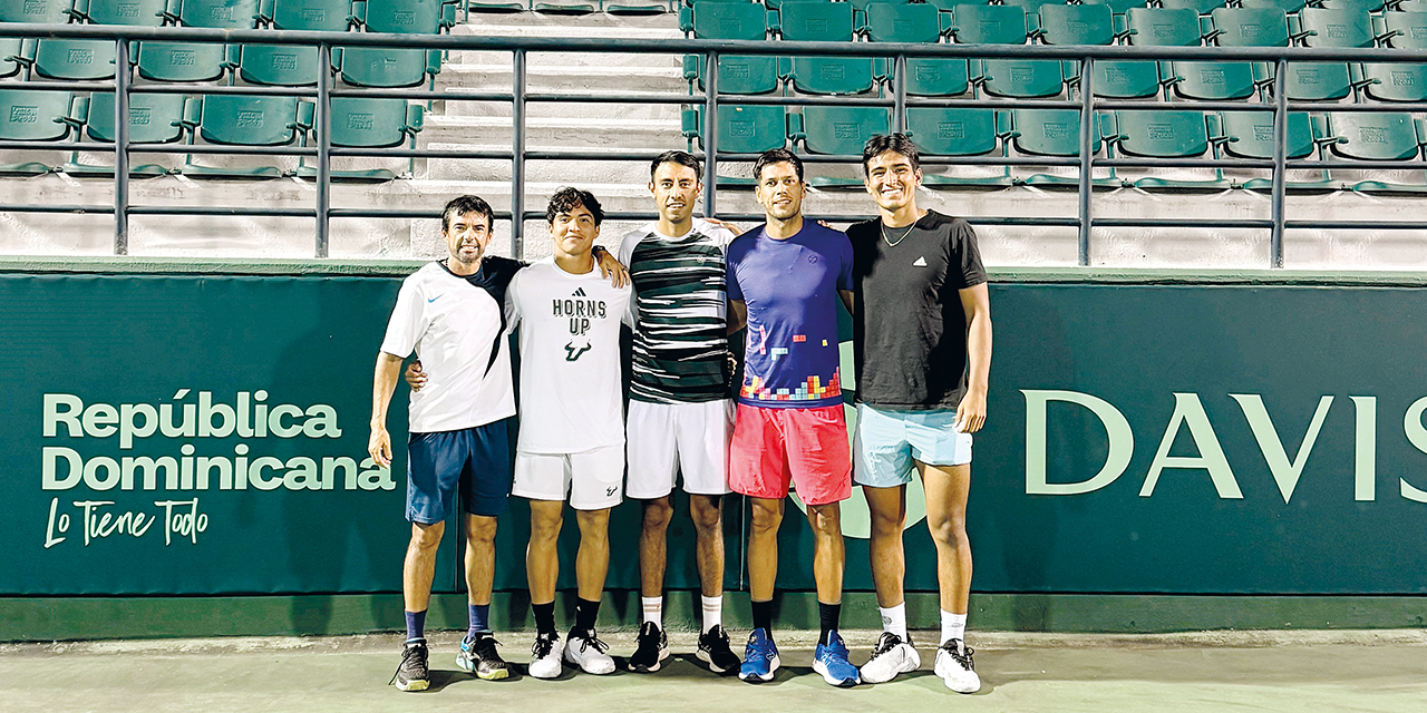 El equipo Bolivia de tenis ya se entrena en República Dominicana.