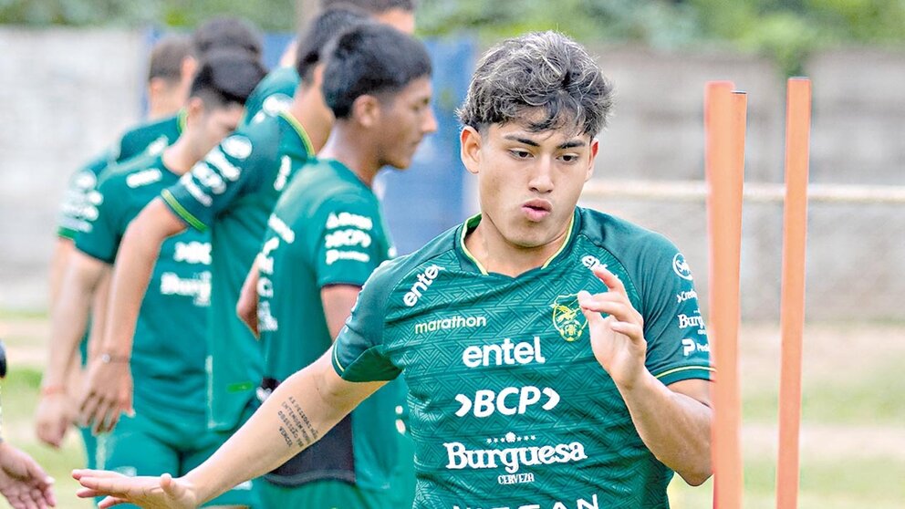 Una imagen de una práctica de la Selección Nacional Sub 20./ FBF