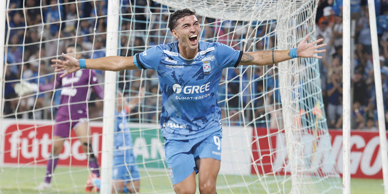 Franco Posse celebra la victoria de Blooming.