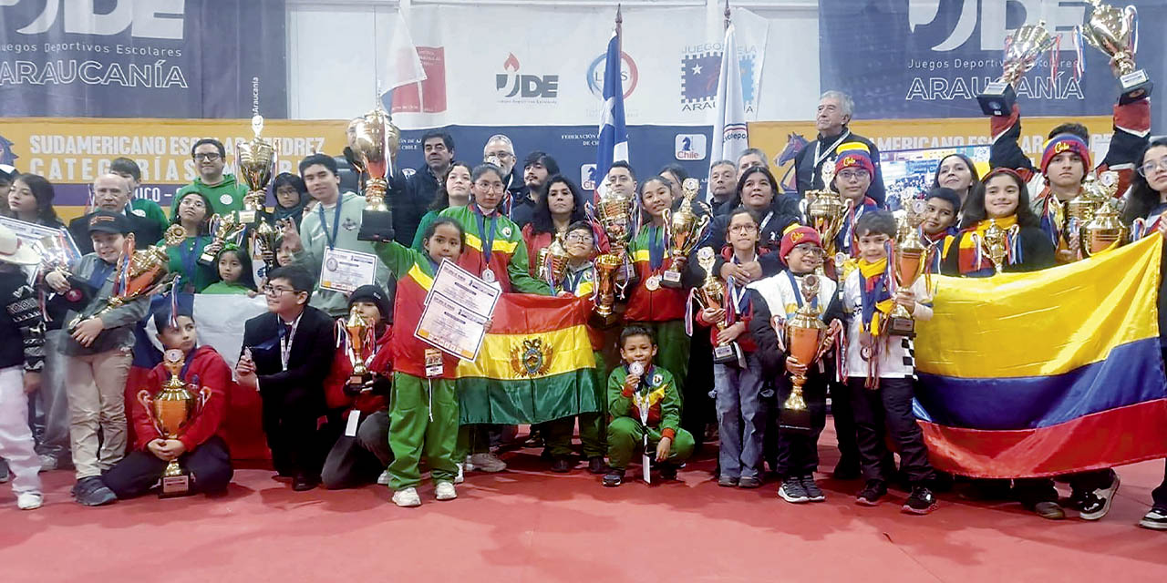 El ajedrez boliviano quedó entre los mejores del Sudamericano Escolar.