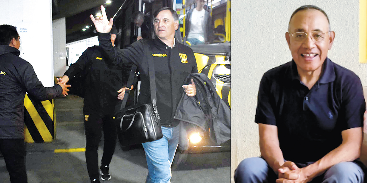La despedida del  técnico Carlos Bustos./Félix Berdeja, de la Federación de Entrenadores.