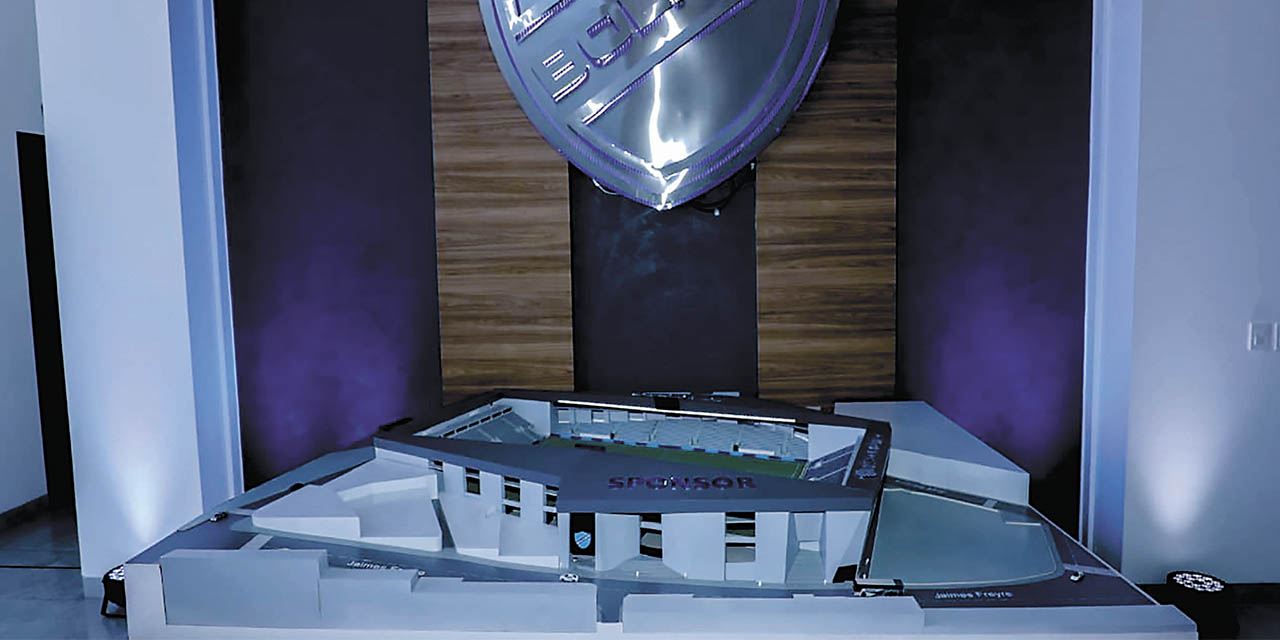 La maqueta del estadio del club Bolívar.