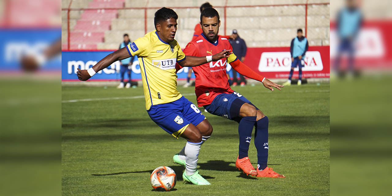 Una escena del partido entre ABB y Wilstermann, que se jugó en El Alto.