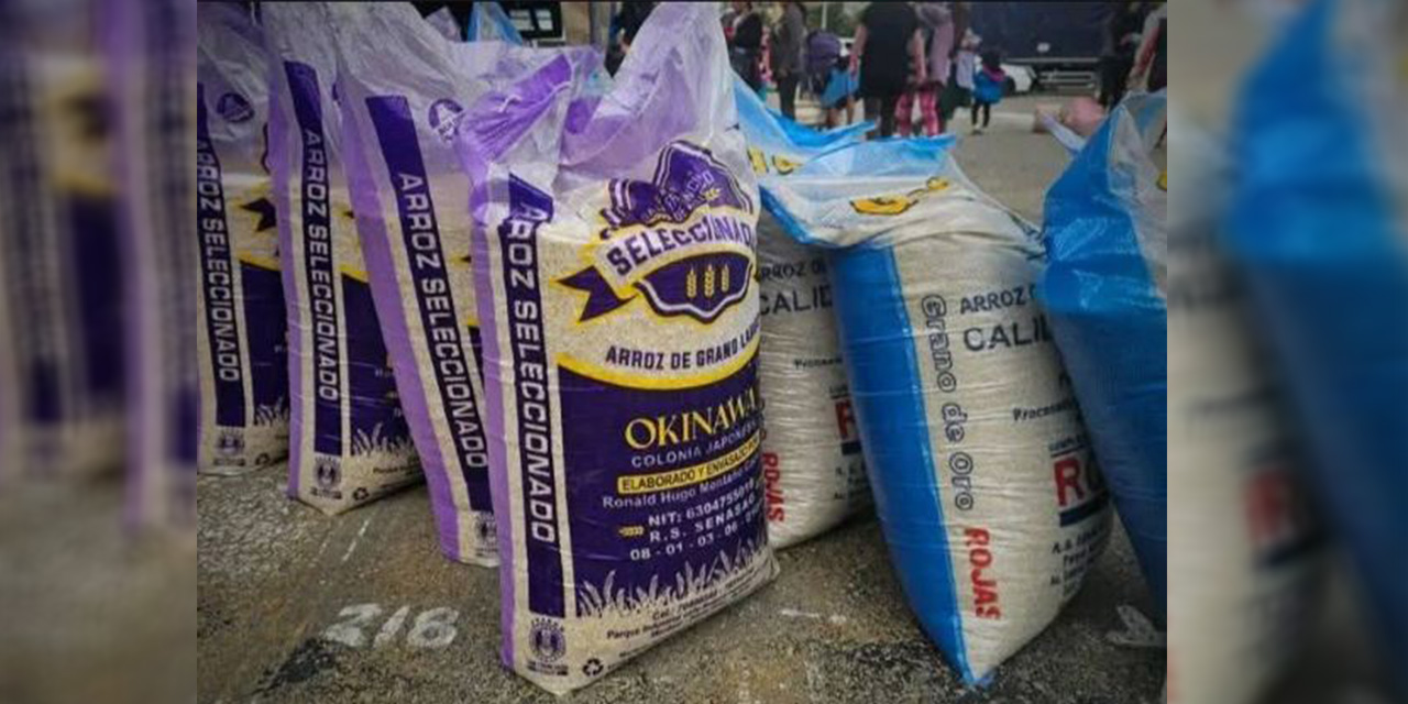 Acuerdan la venta de arroz en las ferias Del Campo a la Olla y el precio reduce en Bs 100