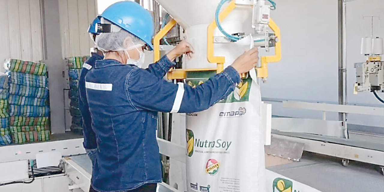 Una operaria realiza su trabajo en una de las plantas industrializadoras estatales. 