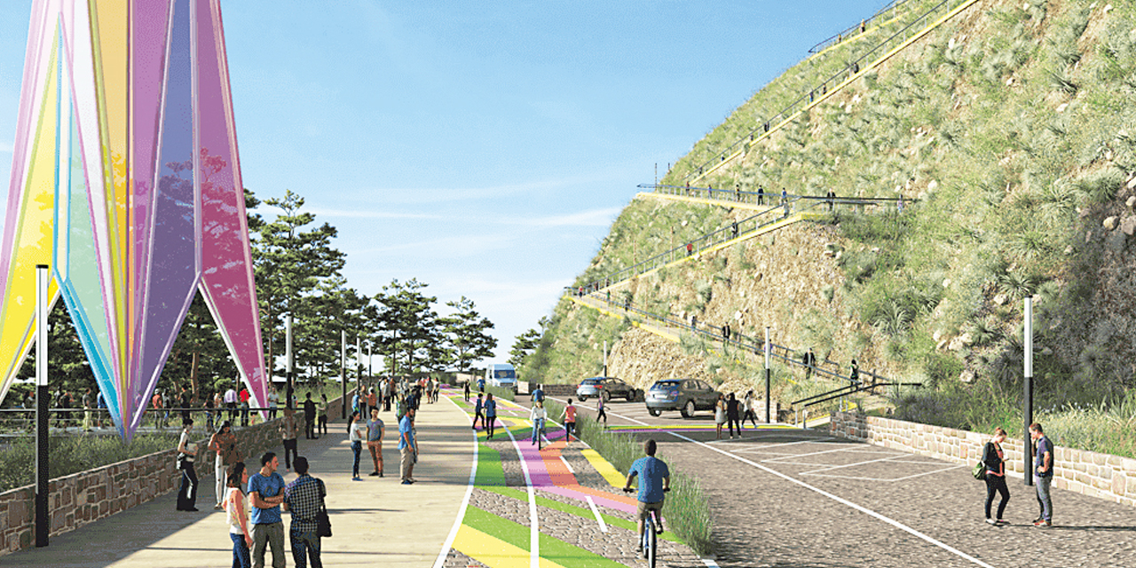 Una recreación digital de cómo se verá el Parque Lineal. 