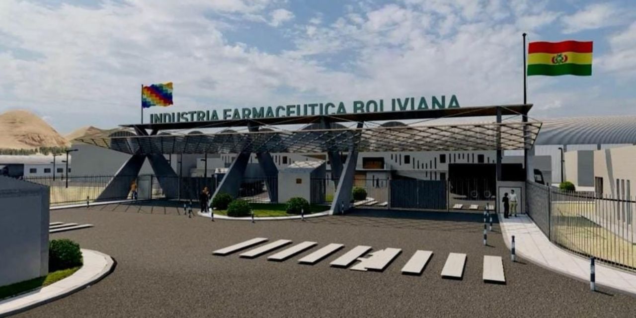 Maqueta de la Industria Farmaceútica Boliviana estatal. Foto: MDPyEP.