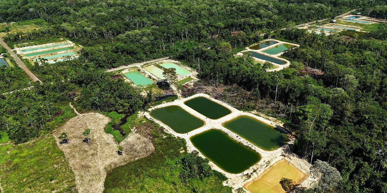 Parte de las pozas piscícolas entregadas.