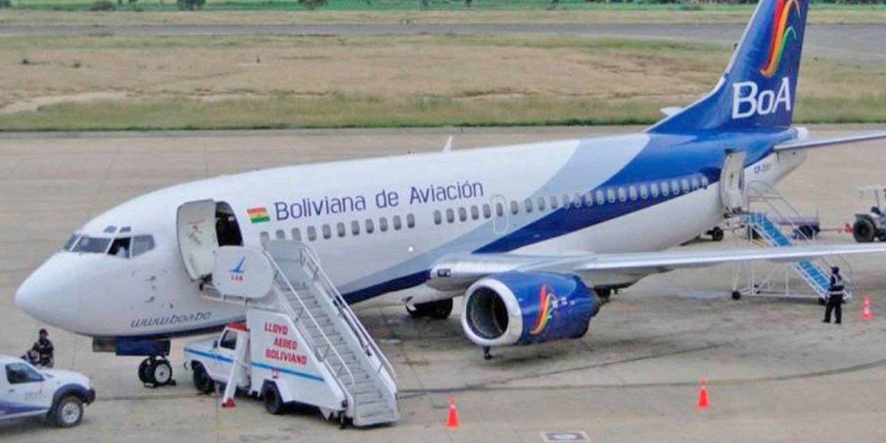 Un avión de la aerolínea estatal.