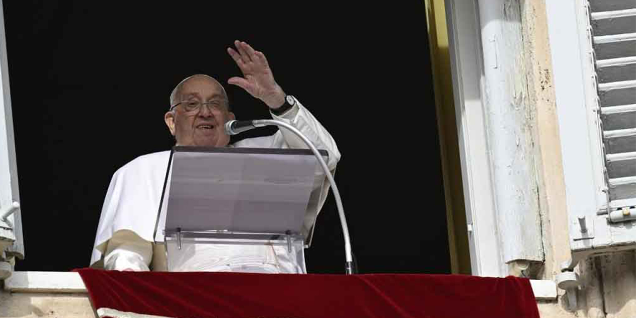 El papa Francisco, en el rezo del Angelus.