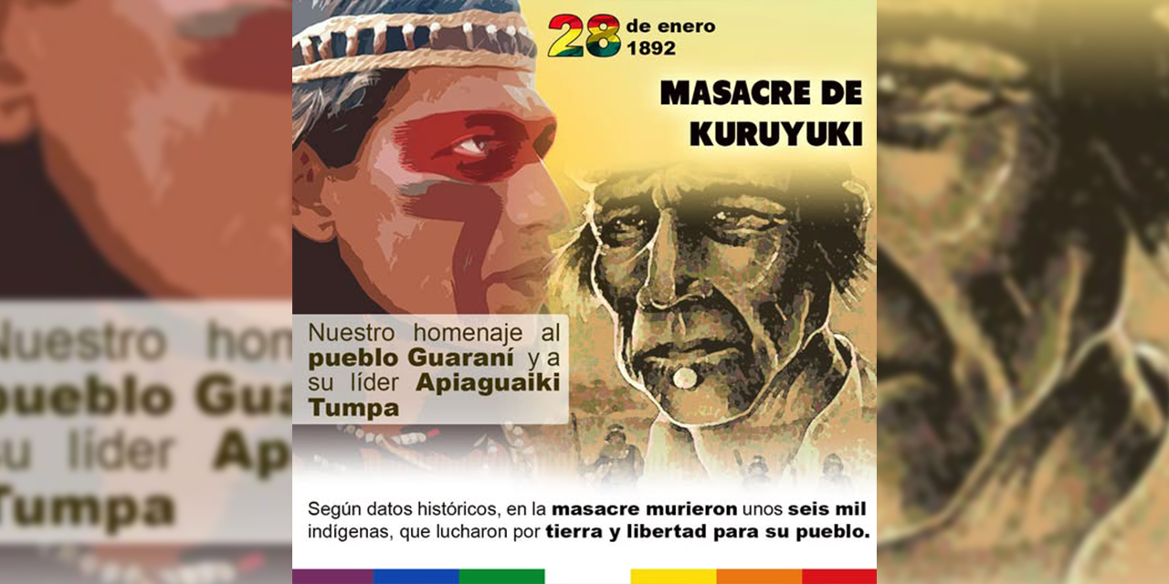 Imagen ilustrada del líder guaraní Apiaguaiki Tumpa. 