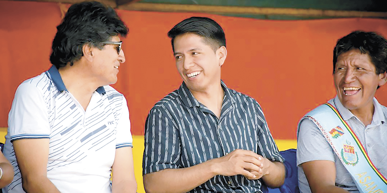 Evo Morales y Andrónico Rodríguez, en un evento en Cochabamba, en 2024.