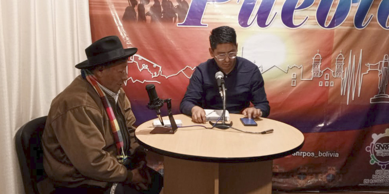 Román Loayza, fundador del MAS-IPSP, en el programa ‘Dialogando con el pueblo’.