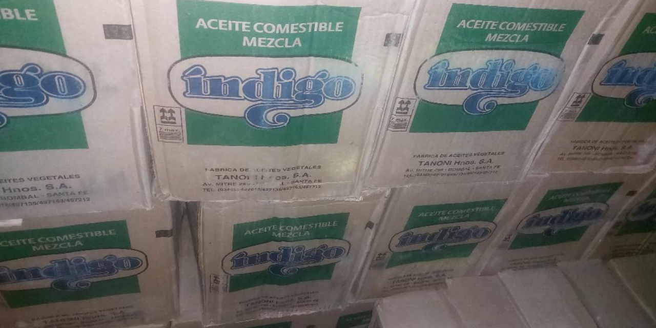 Cajas de aceite con destino ilegal.