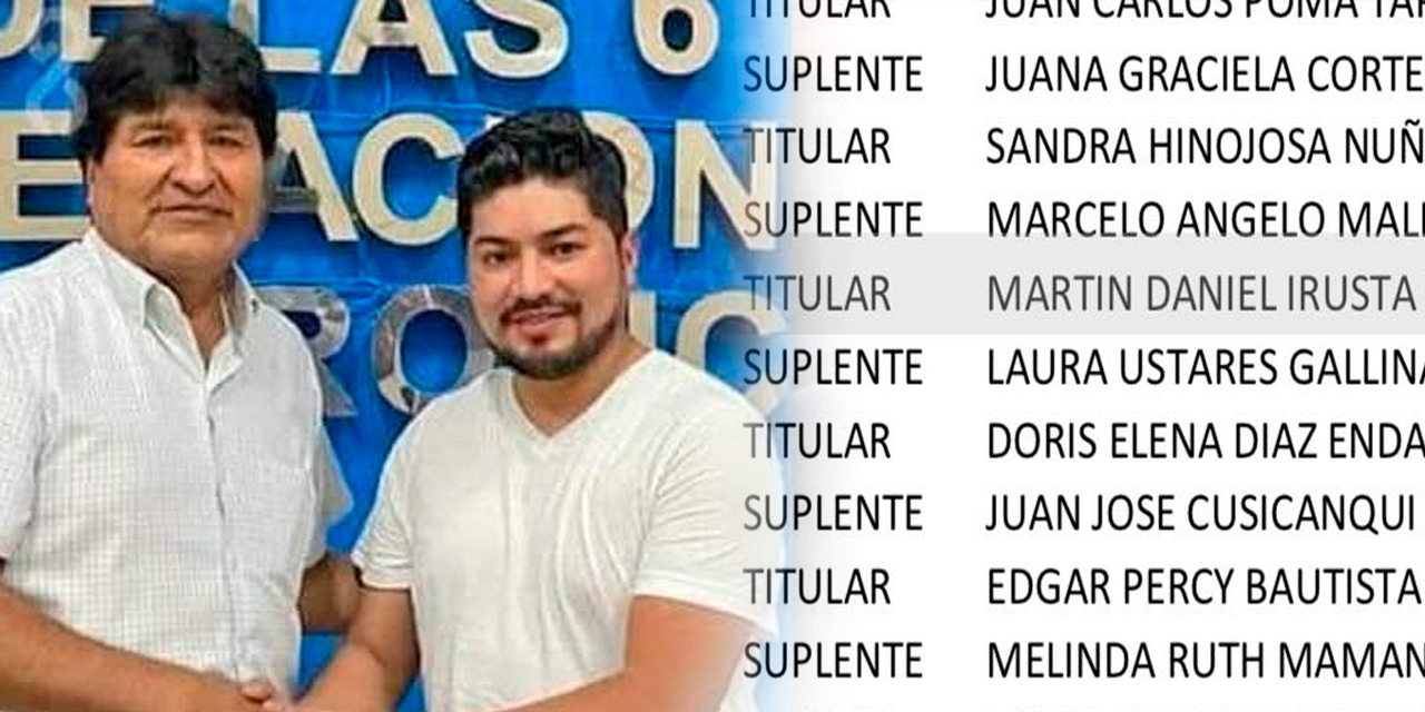 Evo Morales y Martín Daniel Irusta.