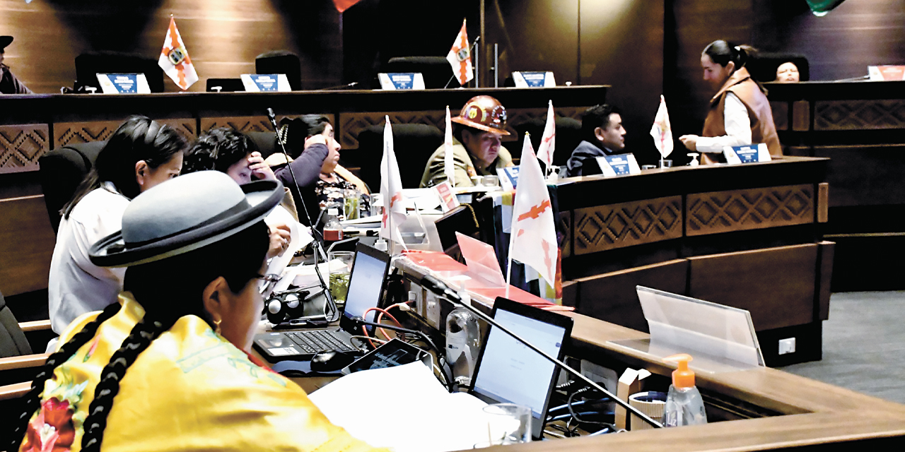 Legisladores en una sesión del Senado.
