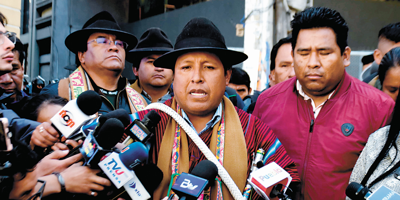 La dirigencia del Pacto de Unidad de La Paz.