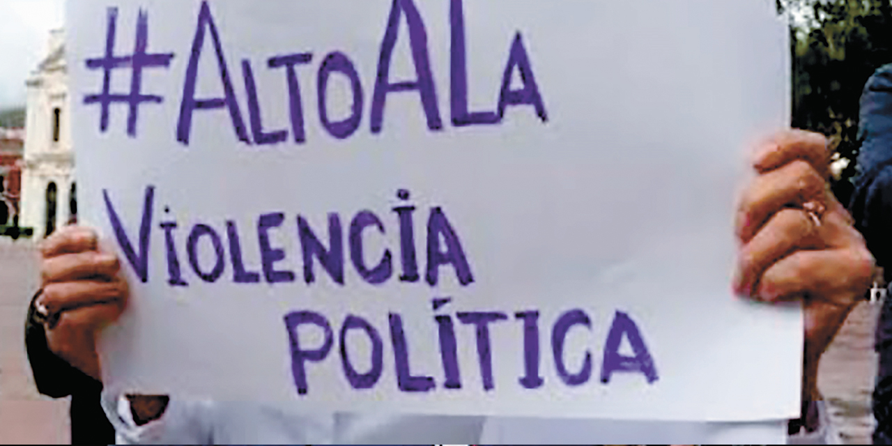 Protesta contra la violencia política en 2022.