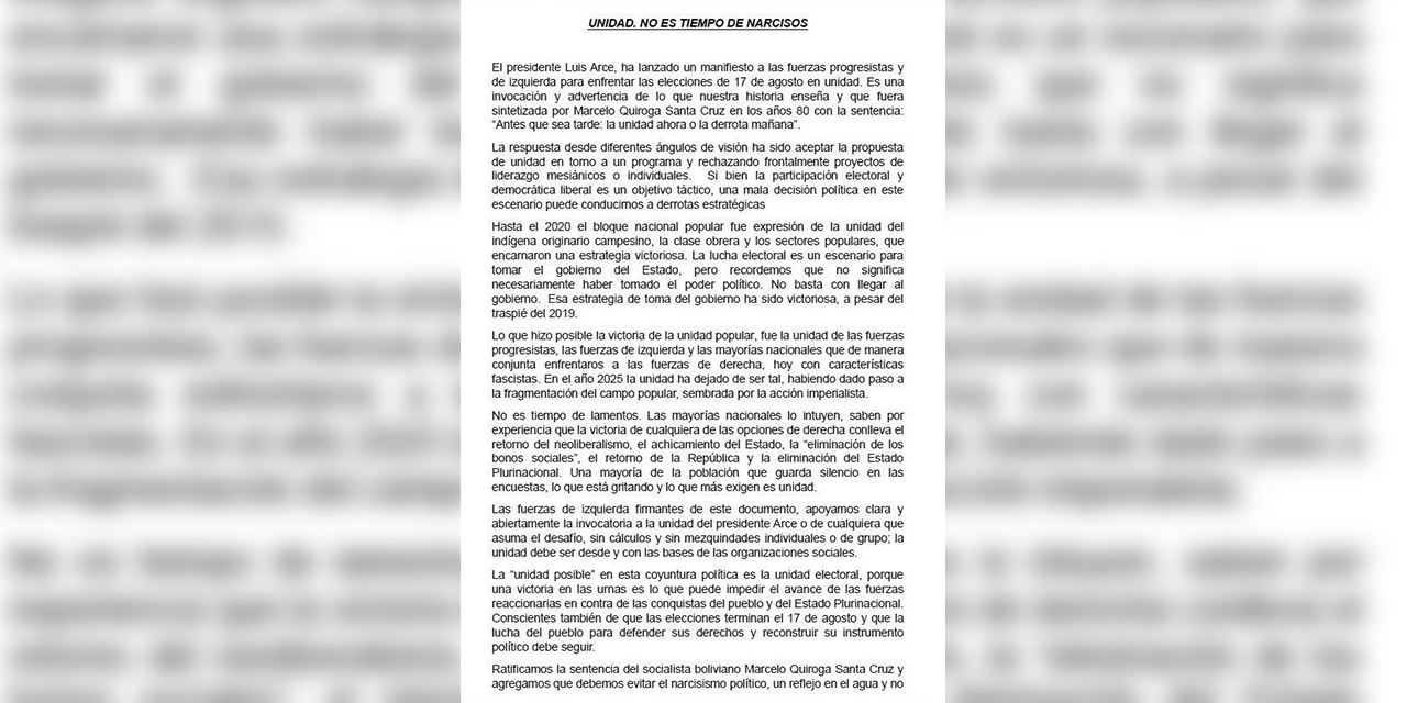 Manifiesto de bloques de izquierda.