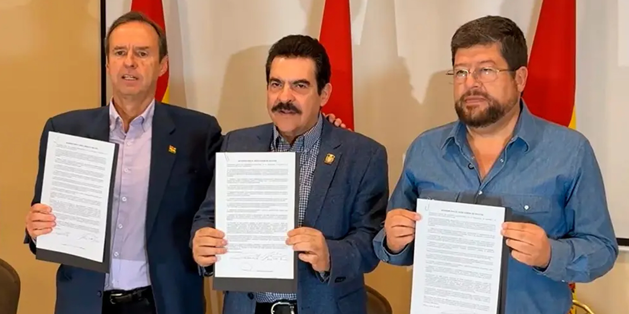 Jorge Quiroga, Manfred Reyes Villa y Samuel Doria Medina.