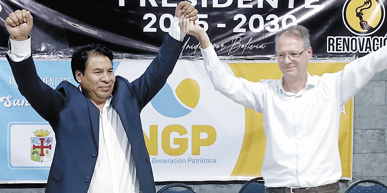 Édgar Uriona y Jaime Dunn, de Nueva Generación Patriótica.