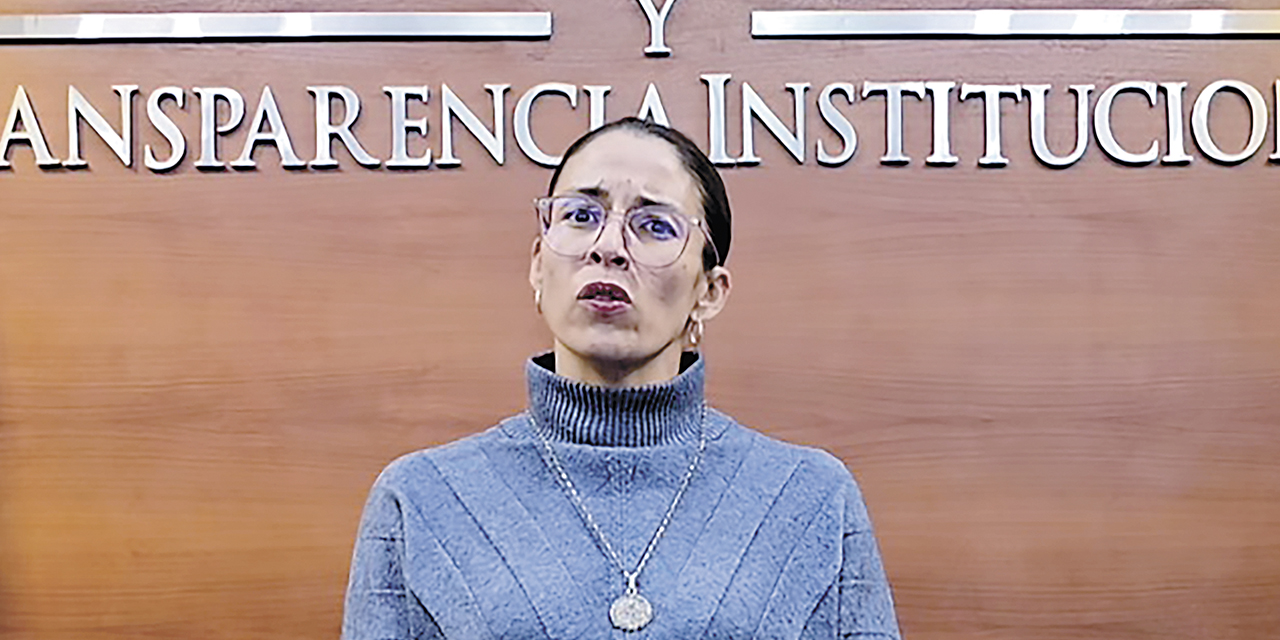 La ministra de Justicia,Jessica Saravia.