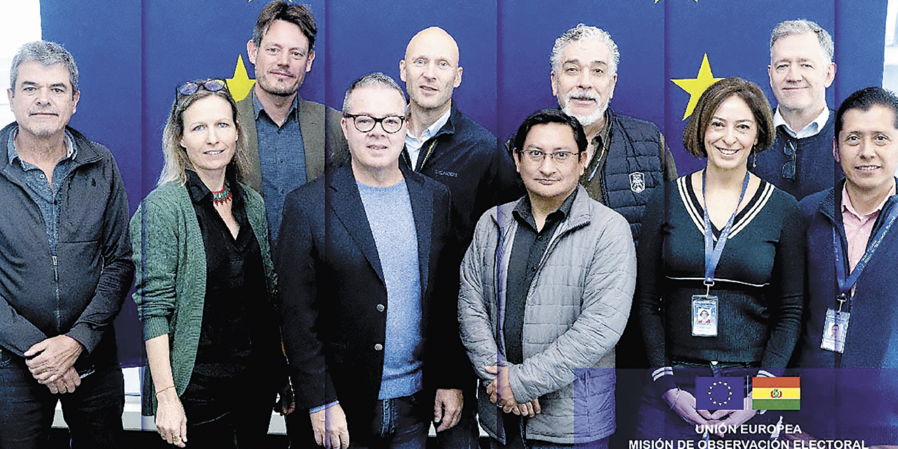 Parte de los integrantes de la Misión de Observación Electoral de la Unión Europea .