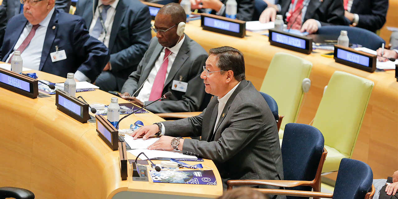 Arce alerta en la ONU sobre un nuevo “extremismo” que amenaza a Bolivia 