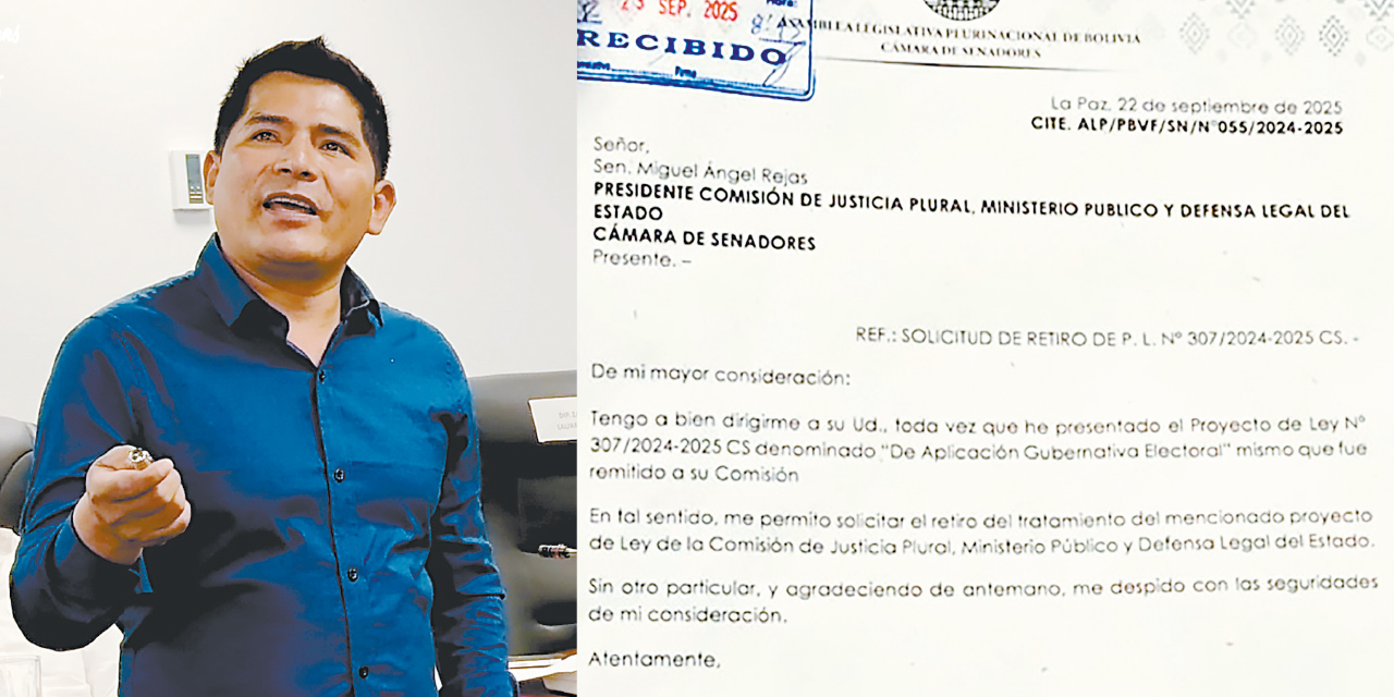 Tras críticas, senador retrocede y pide retirar proyecto de prórroga de mandato