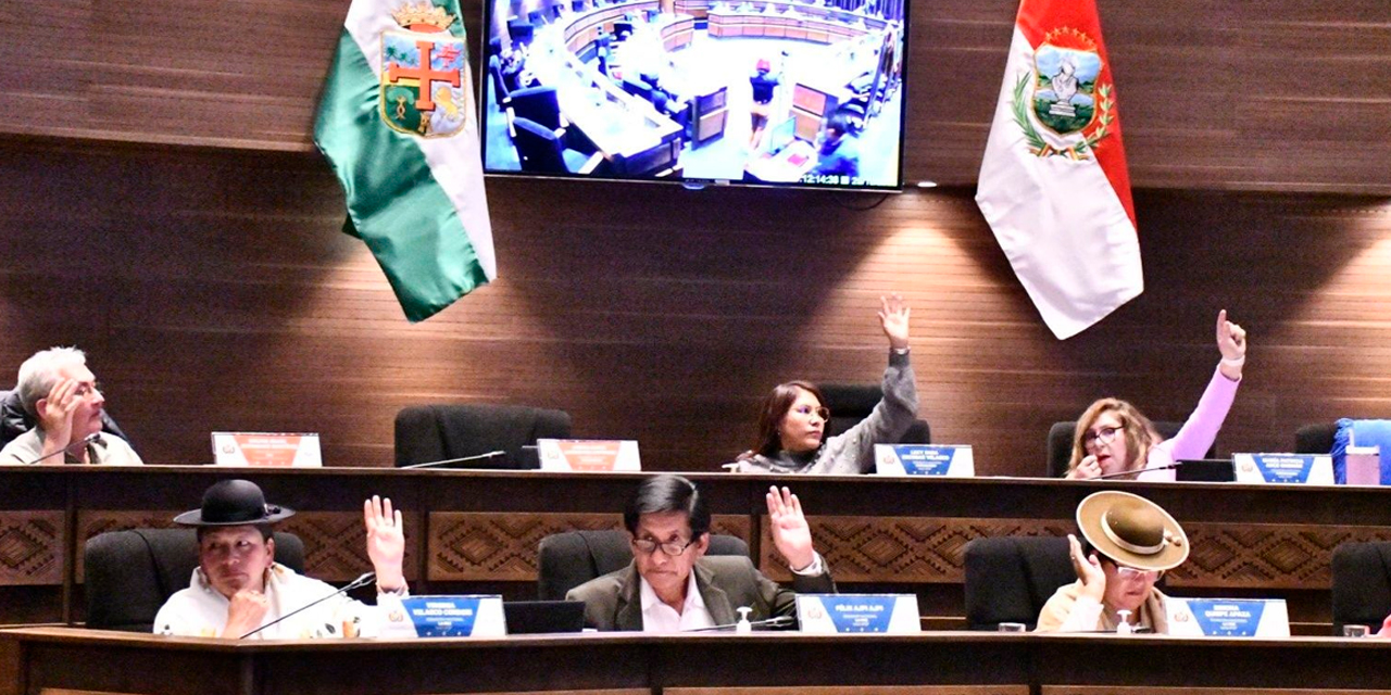 La sesión de la Cámara de Senadores. Foto: Facebook Senado