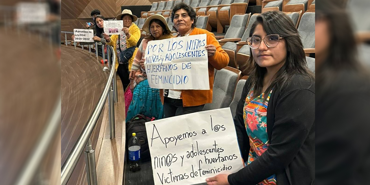 Familiares de víctimas de feminicidio en el hemiciclo de Diputados. | Fundación Voces Libres Canalizan el proyecto de ley que protege y da beneficios a hijos huérfanos por feminicidio