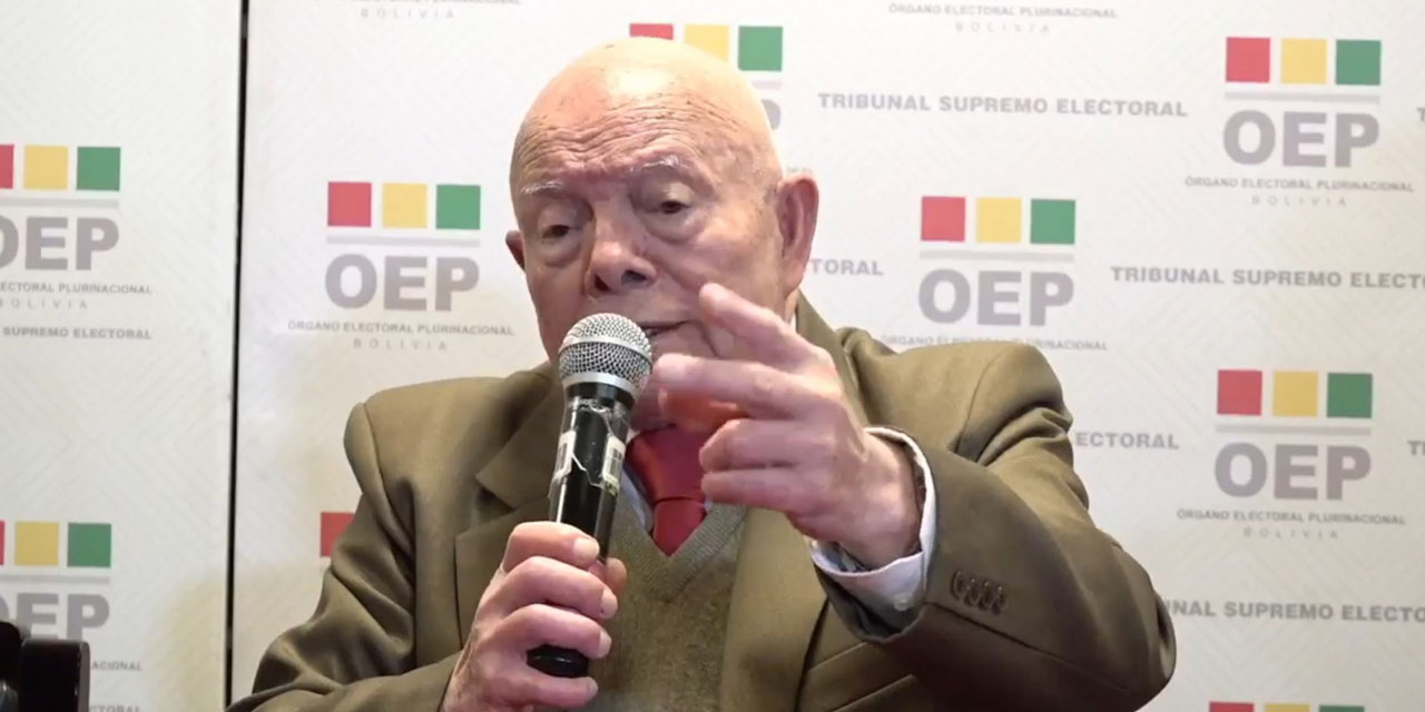 El presidente del Órgano Electoral en una entrevista anterior. FOTO: ABI