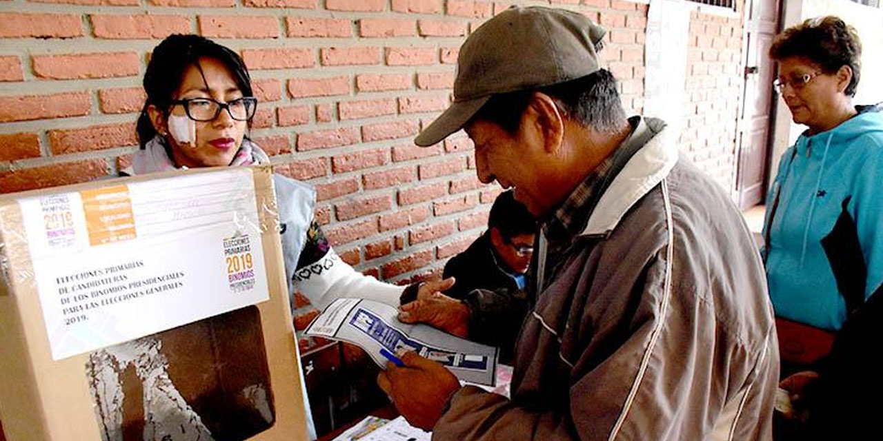 Una persona participa en las elecciones subnacionales.