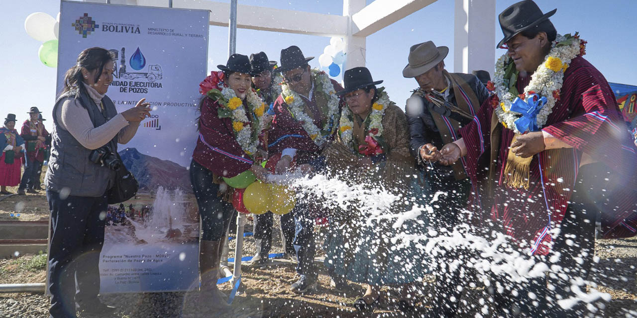 Parte de los proyectos de agua que benefician a los productores. 