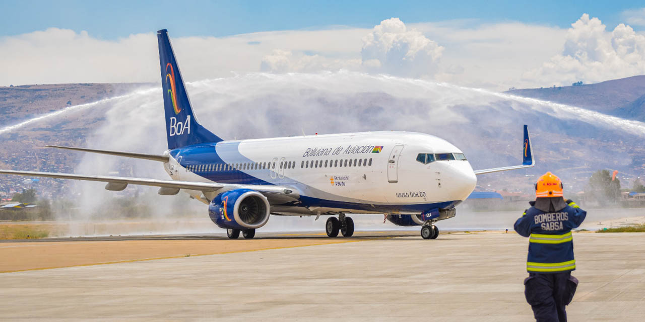 Una aeronave que forma parte de la flotilla de la estatal BoA. 