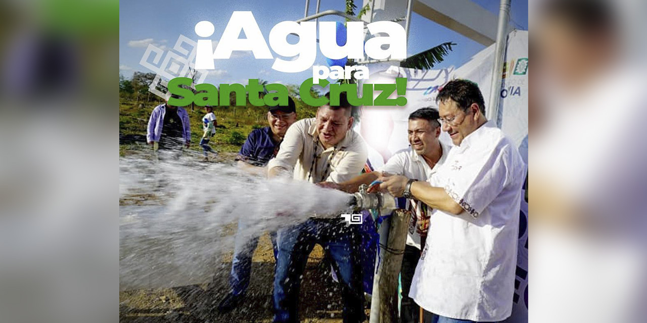Arce destaca que 33 sistemas de agua potable y saneamiento mejoran la calidad de vida en Santa Cruz 