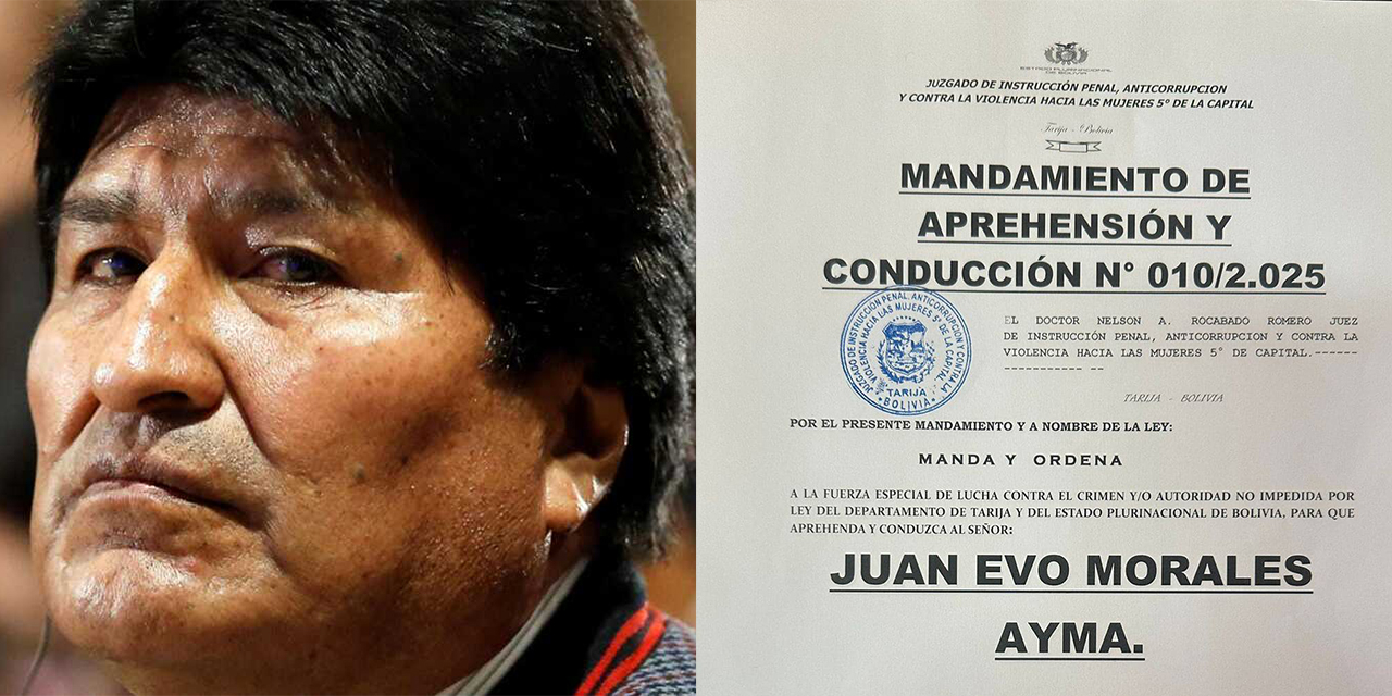 Emiten orden de aprehensión contra Evo Morales por el caso Trata y Tráfico de Personas