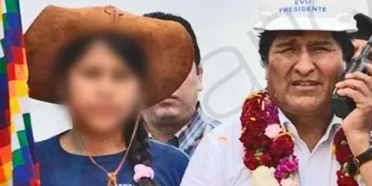 Cindy Saraí y el expresidente Evo Morales.