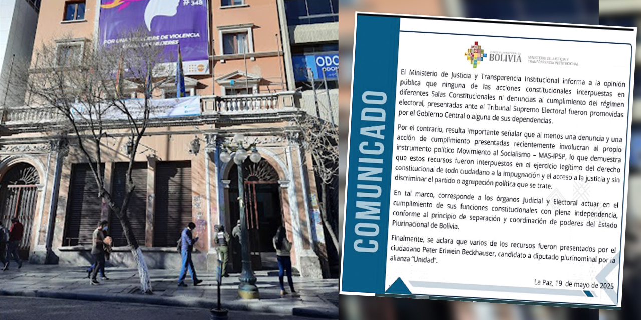 Justicia niega la injerencia del Gobierno en las acciones contra partidos políticos