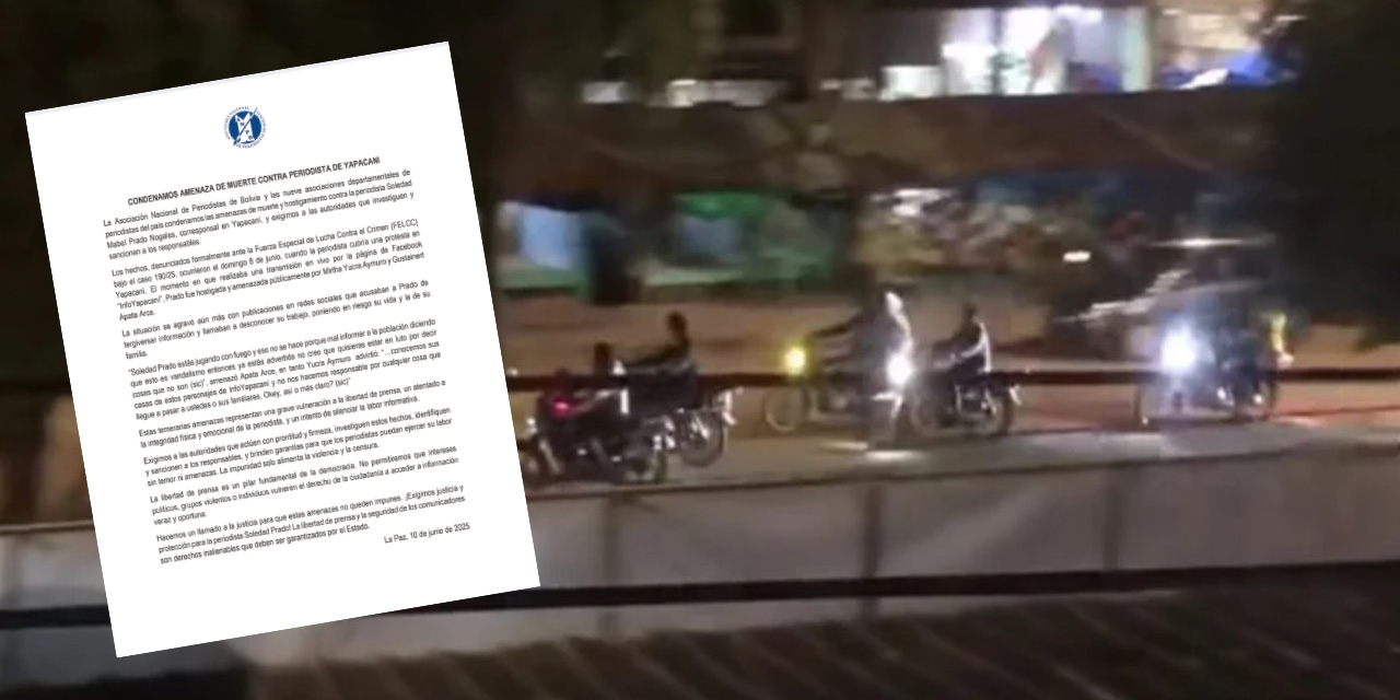 Gobierno condena amenazas contra periodista de Yapacaní y le brinda las garantías necesarias