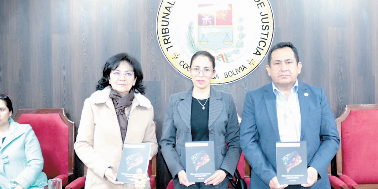 Las autoridades presentaron el libro.