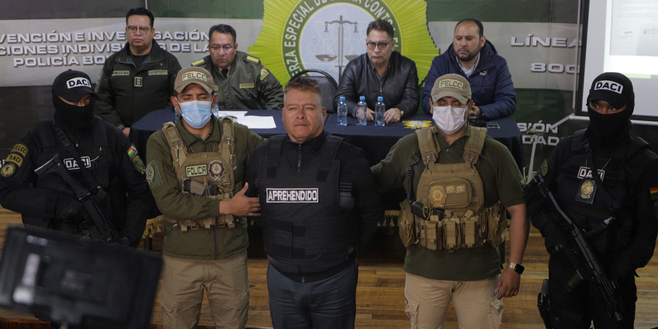 Juan José Zúñiga cuando fue aprehendido por el caso Golpe III.