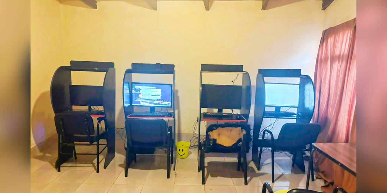 Computadoras secuestradas en la casa de juego ilegal