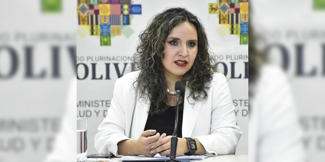 La ministra de Salud y Deportes, María Renée Castro.