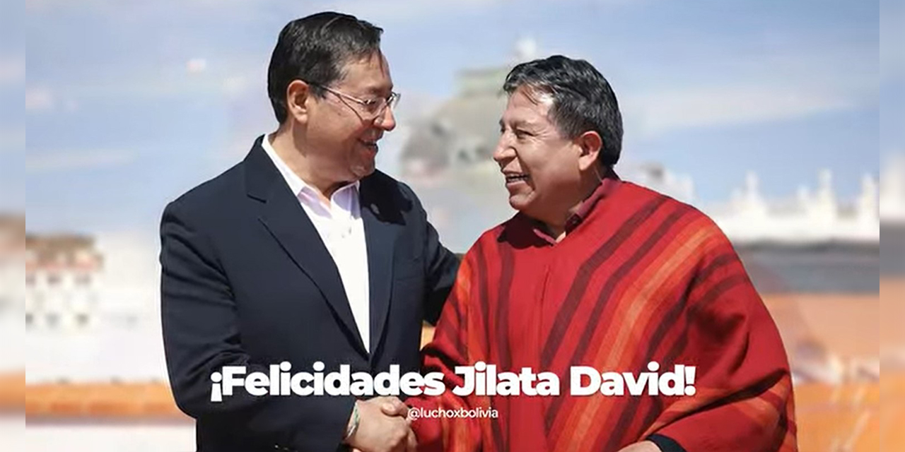 Arce felicita a Choquehuanca por su cumpleaños y resalta su compromiso con el pueblo