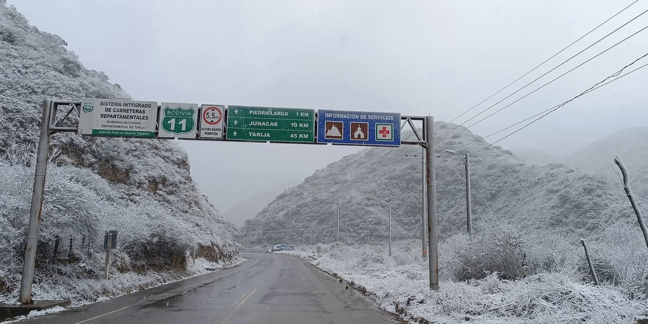 Heladas y granizadas en seis departamentos del país.